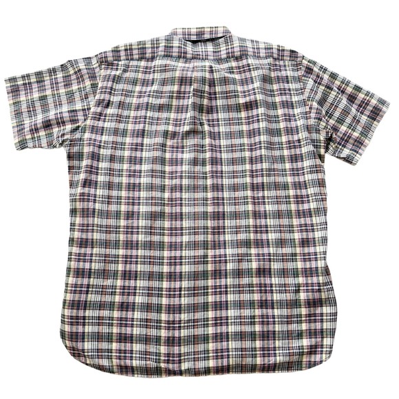 VTG Ralph Lauren MCMEEL Cotton Plaid Button Down Shirt S/S Lightweight Soft Sz L - Picture 4 of 8